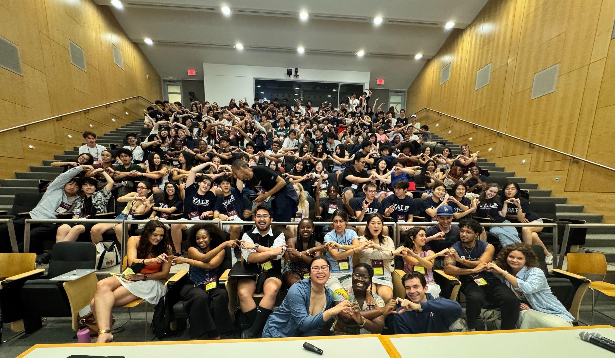 Yale lecture hall group photo